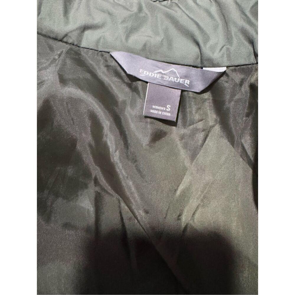 Eddie Bauer women’s Olive green mod quilted jacket S - Picture 3 of 9